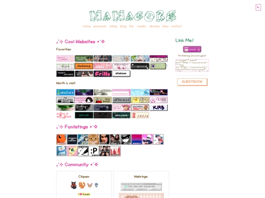 links screenshot