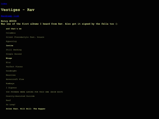 CDs_library/Vestiges screenshot
