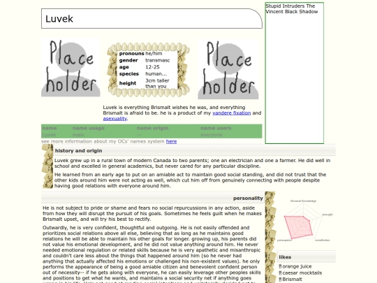 OCs/list/luvek screenshot