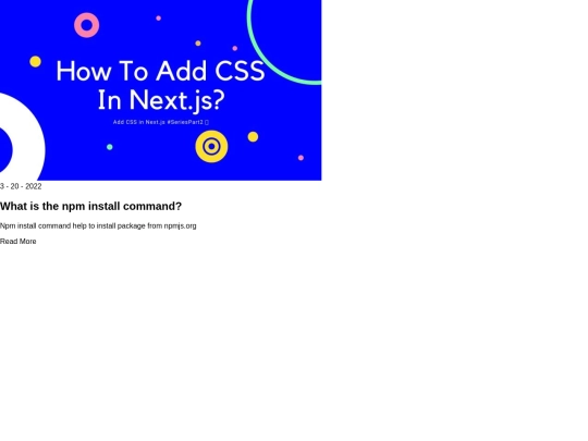 blog/category/npm-install-command screenshot