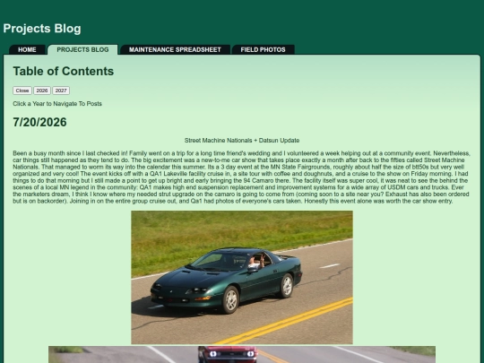ProjectsBlog screenshot