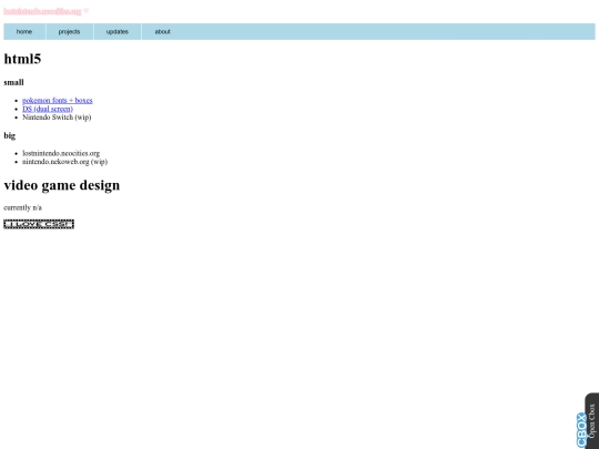 projects screenshot