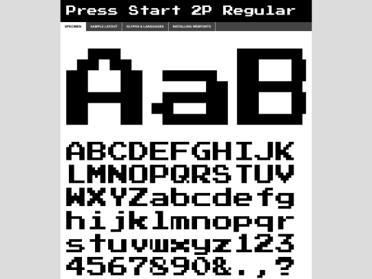 webfontkit-20240804-202920/pressstart2p-regular-demo screenshot