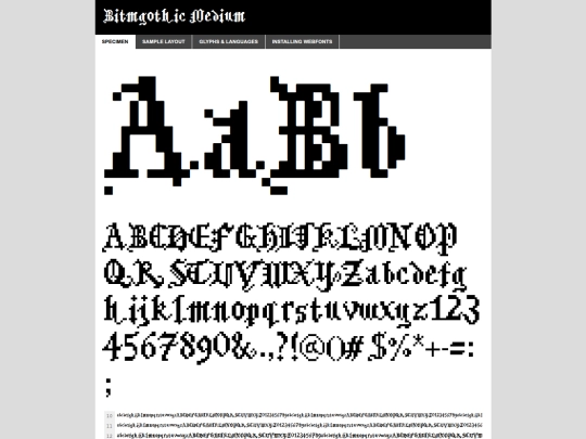 webfontkit-20251105-140743/bitmgothic-demo screenshot