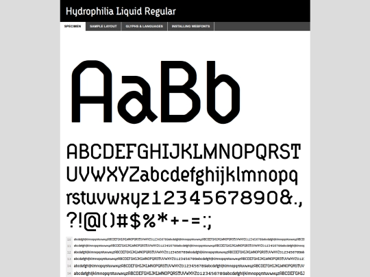 webfontkit-20251105-140743/hydrophilialiquid-regular-demo screenshot