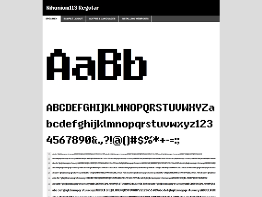 webfontkit-20251105-140743/nihonium113-demo screenshot