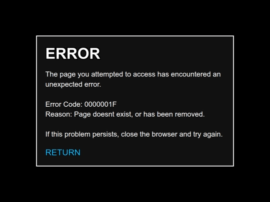 errormaintenance screenshot