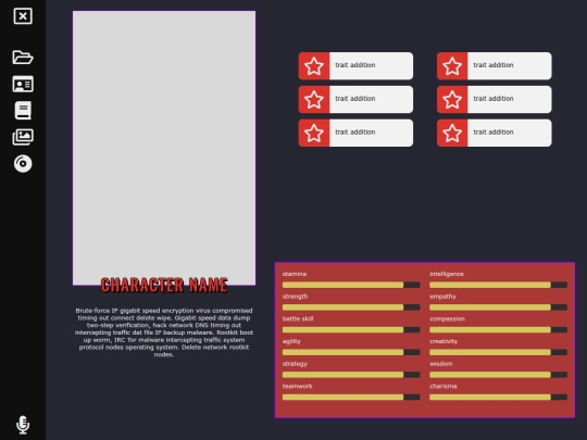 chars/bios/template screenshot