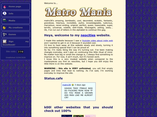 index screenshot