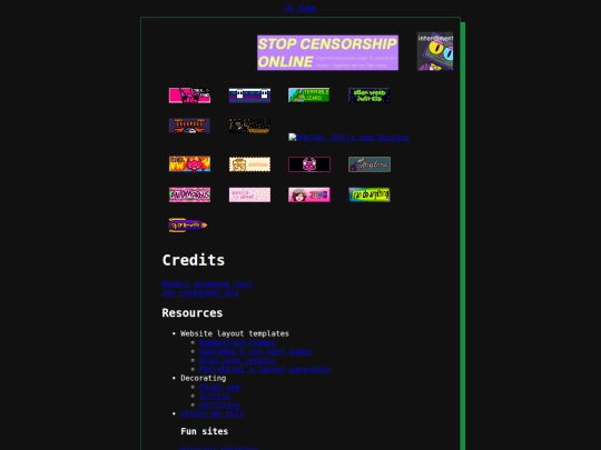 links screenshot