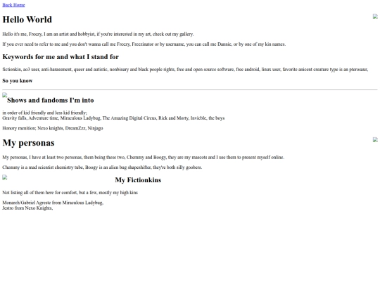 pages/aboutme screenshot