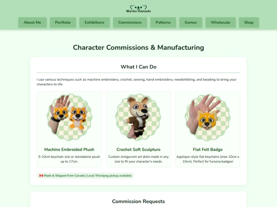 commissions screenshot