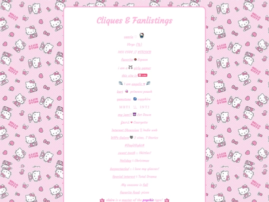 CliquesFanlistings screenshot