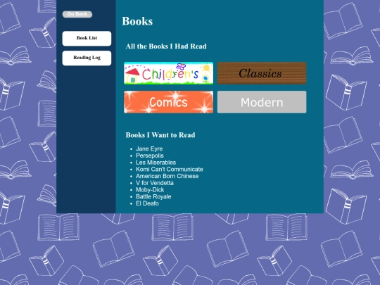 Interest pages/Books screenshot