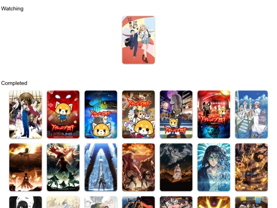 iframes/Interest Pages/Anime/AnimeList screenshot