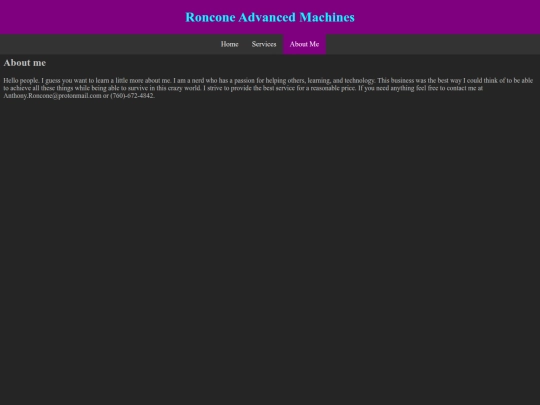 about-me screenshot