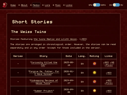 media/stories screenshot