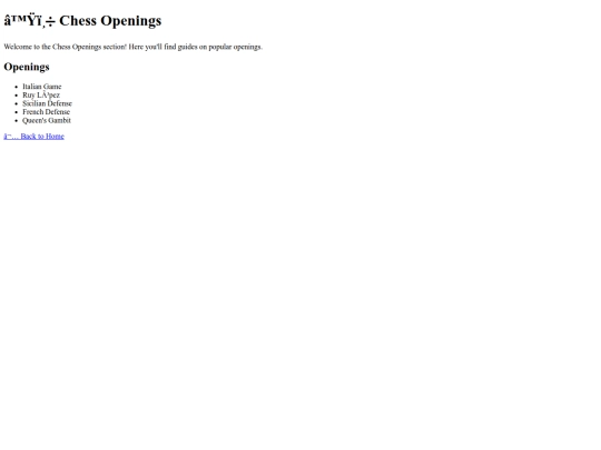 openings screenshot