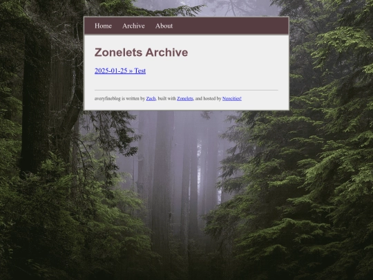 blog/archive screenshot
