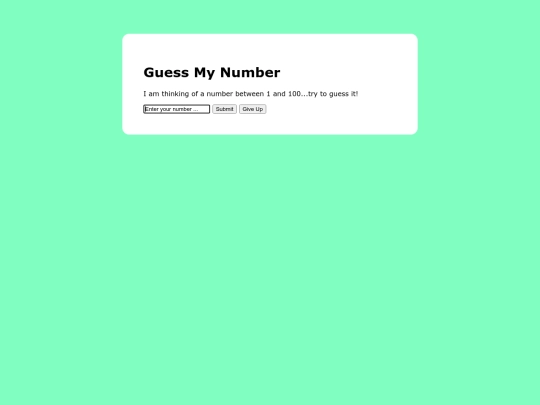 guessMyNumber screenshot