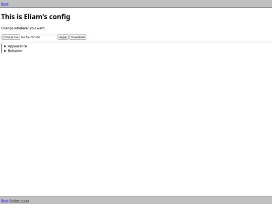 config screenshot
