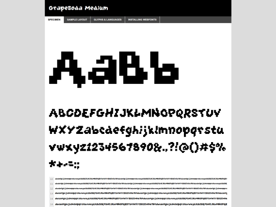 grapesoda_webfontkit/grapesoda-demo screenshot