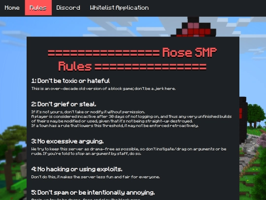 rosesmp/rules screenshot