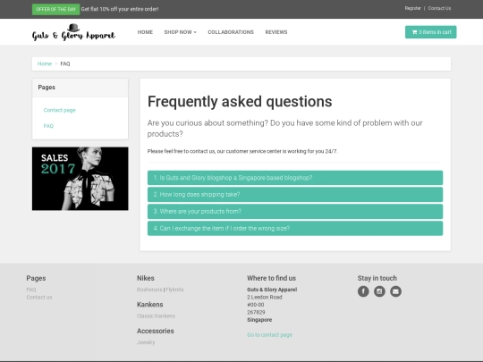 faq screenshot