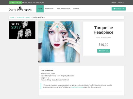 productturquoiseheadband screenshot