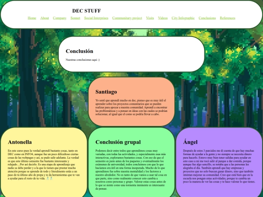 Conclusions screenshot