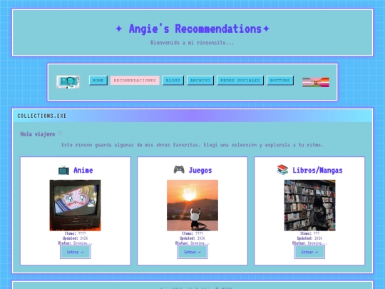 menu/recomendaciones screenshot