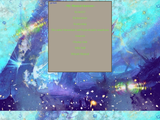 Musicalinterests screenshot