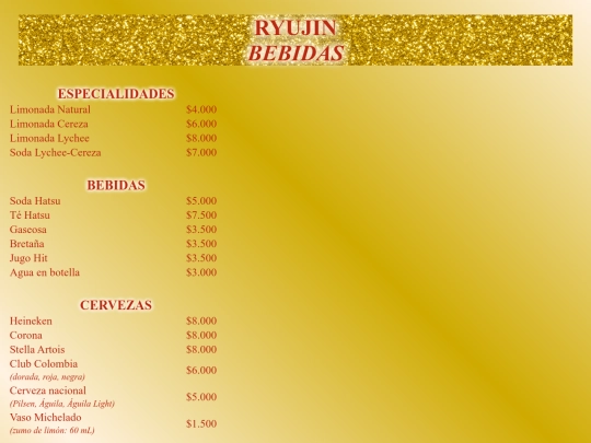 bebidas screenshot