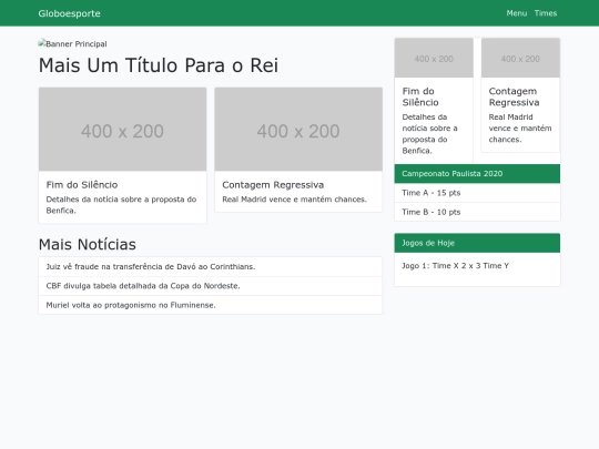 Página_esporte/Index screenshot