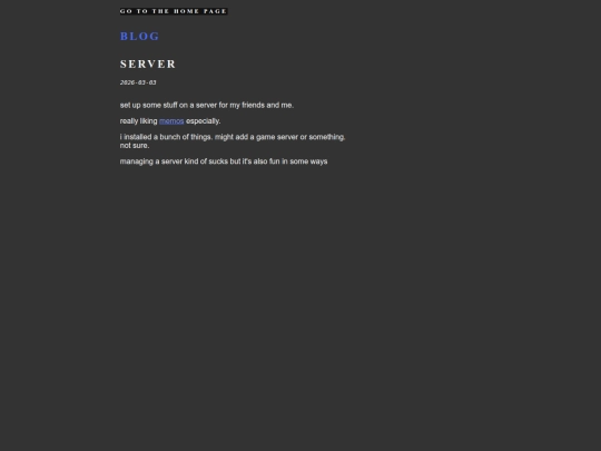 blog/server screenshot