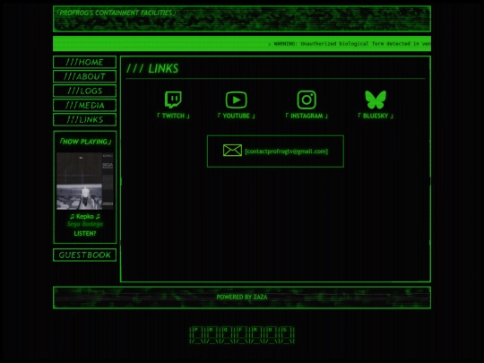 links screenshot