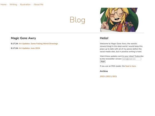 Blog screenshot
