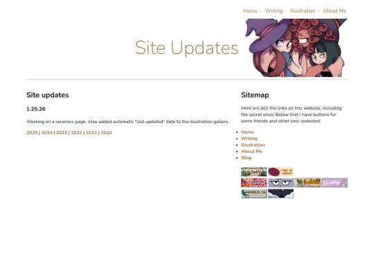site-updates screenshot