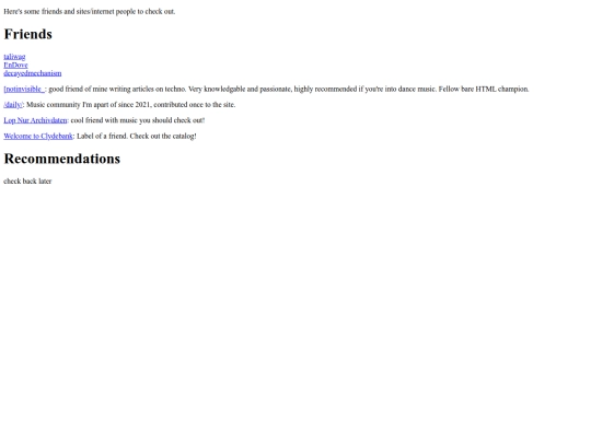 links screenshot