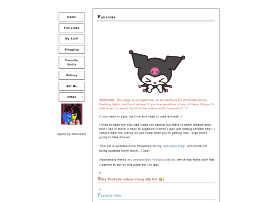 links screenshot