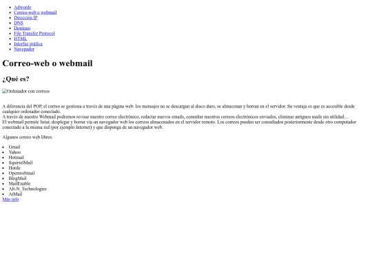 webmail screenshot