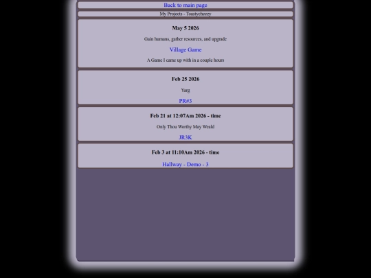 projects screenshot