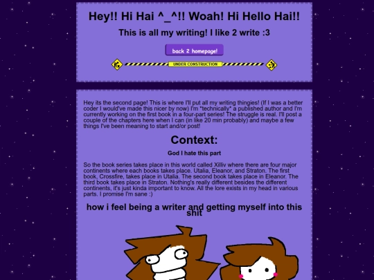 writing screenshot