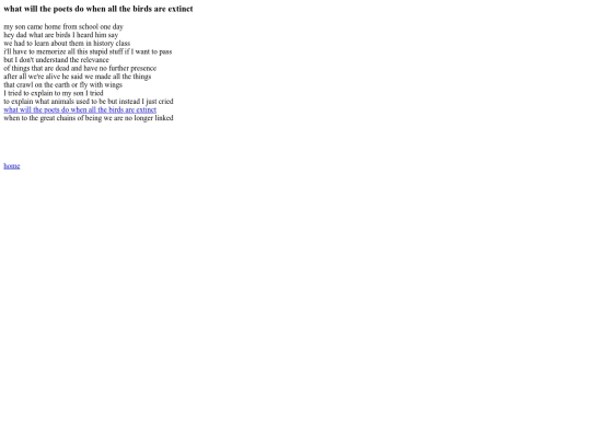 POEMS/extinct birds 3 screenshot