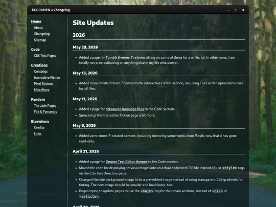 log screenshot