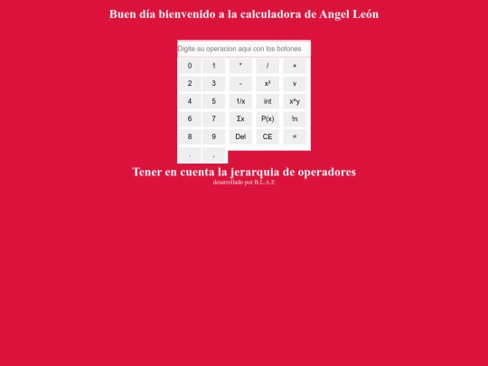 CALCULADORAJQ screenshot