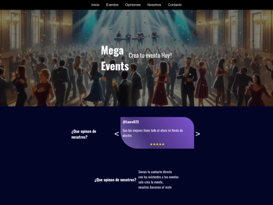 MegaEvents/new-user screenshot