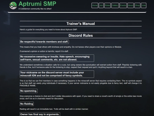 rules screenshot