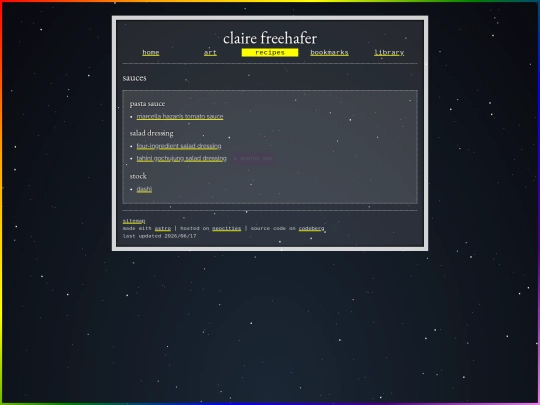 recipes/sauces screenshot