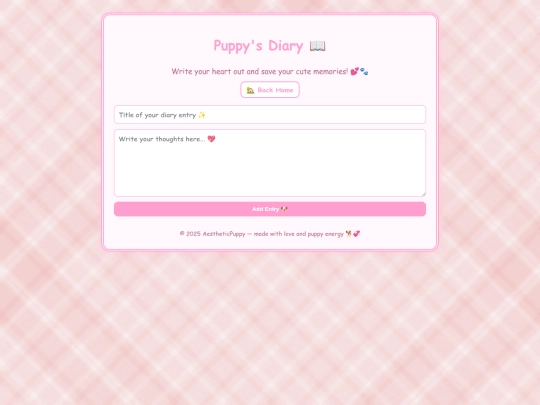 diary screenshot